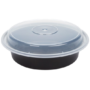 Round Black Microwavable Container 32oz (150-pack)